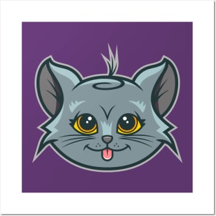 Gray Kitty Kat Posters and Art